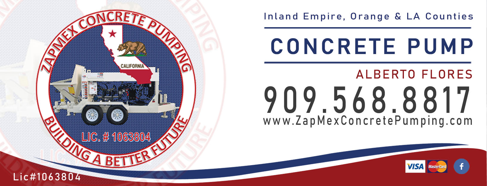 Concrete Pumping in Riverside, Orange,LA Counties