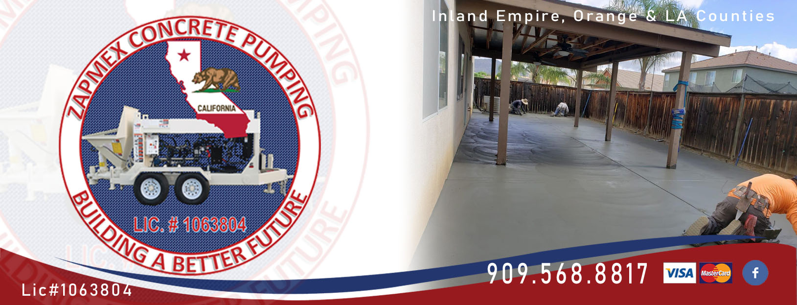 Concrete Pumping in Riverside, Orange,LA Counties